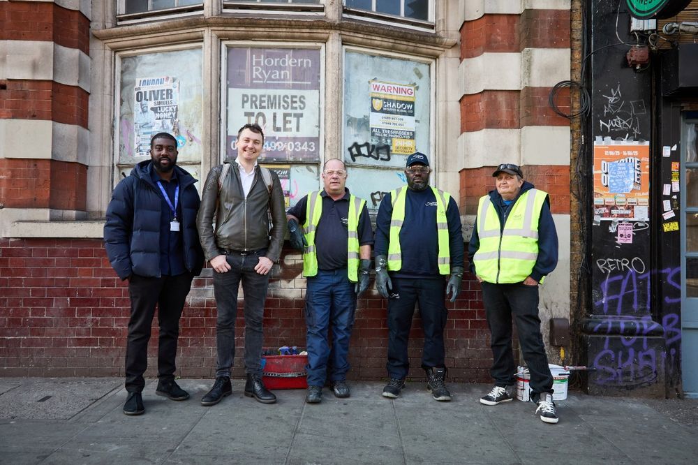 Clearing graffiti in Camberwell