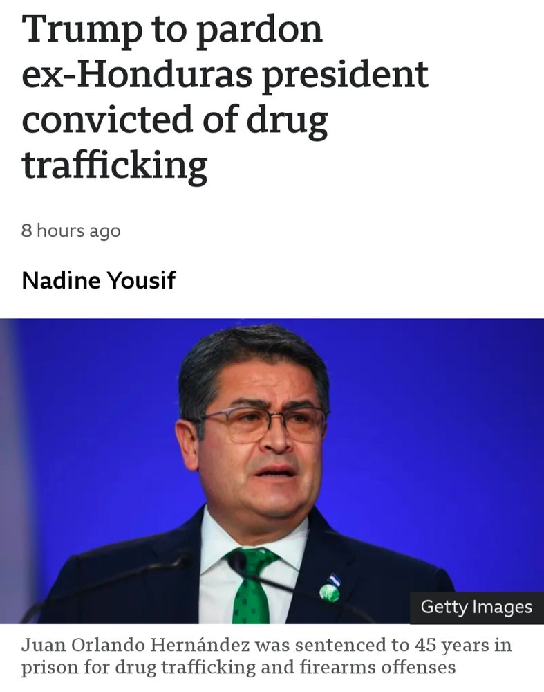 Drug trafficker Trump will pardon