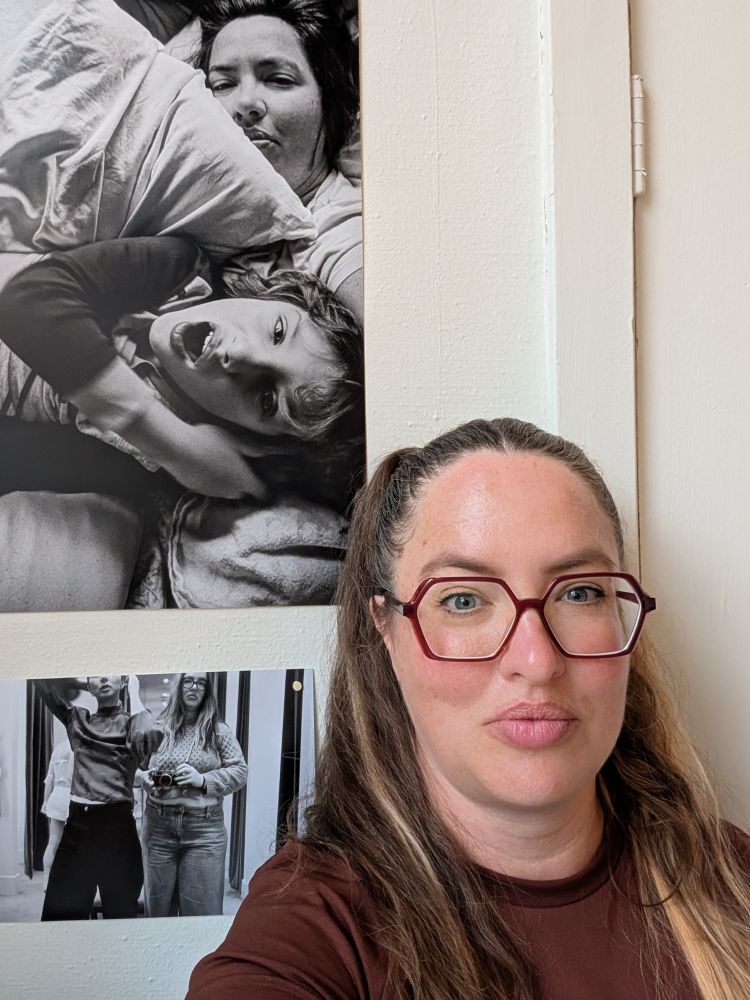 Me, Leanna Bre in front of my documentary photography art at recent exhibition 