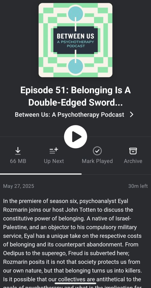 Screenshot of season 6 episode 1 between us podcast