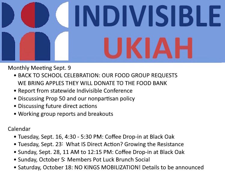 Our calendar is available by emailing info@inukiah.com