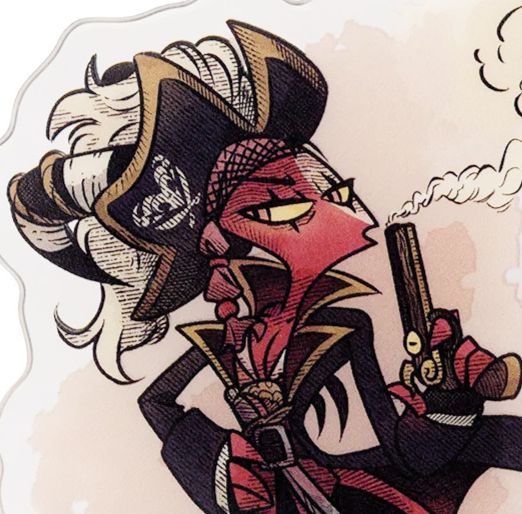 Blitzo (summer pirates merch drop 2025) keychain (zoomed in and enhanced colors)