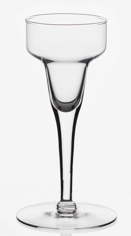 Glass on white background.