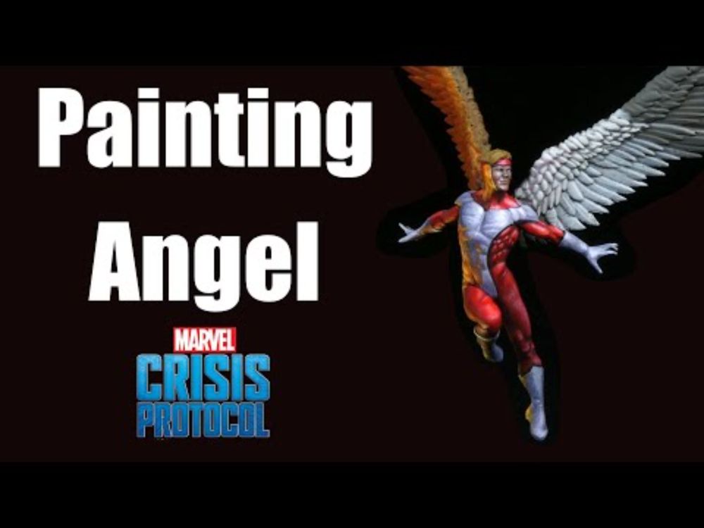 Angel from Marvel Crisis Protocol pt3 - Refining OSL and painting feathers