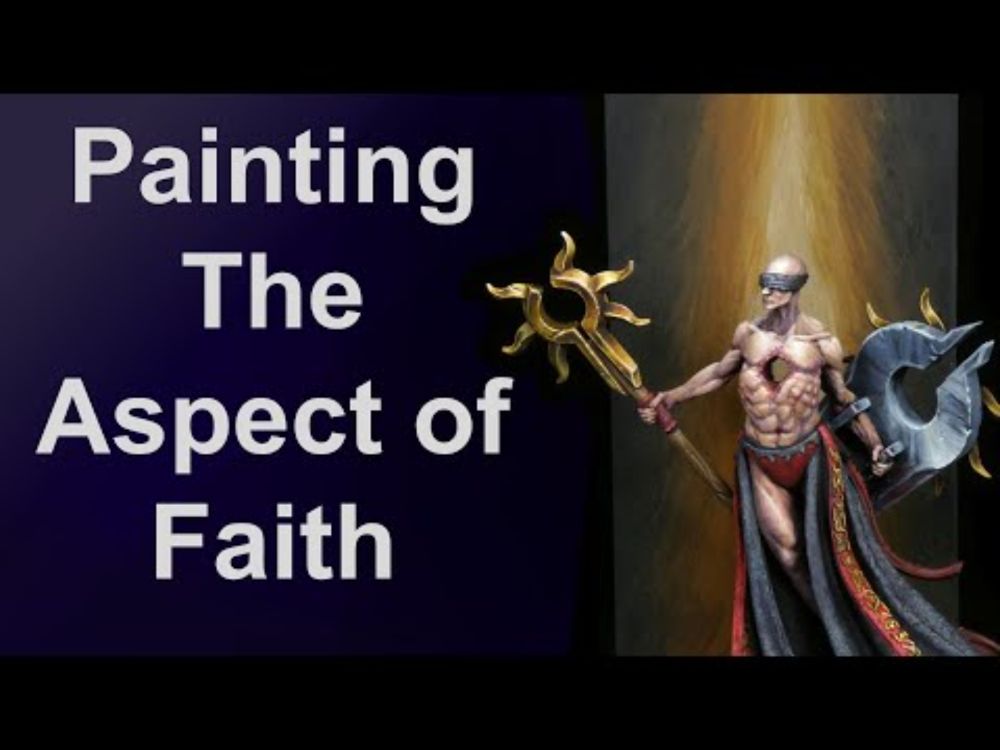 Painting the Aspect of Faith for Resin Beast - pt. 4 How to paint a simple backdrop