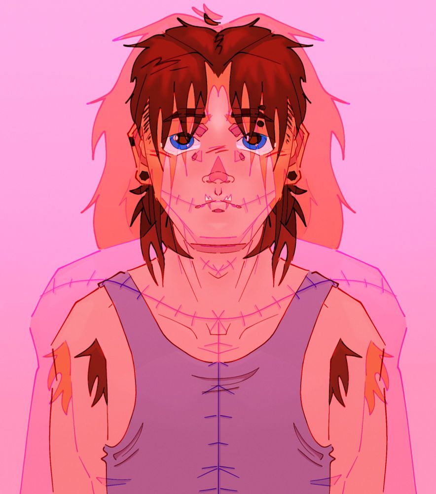 Both images overlaping