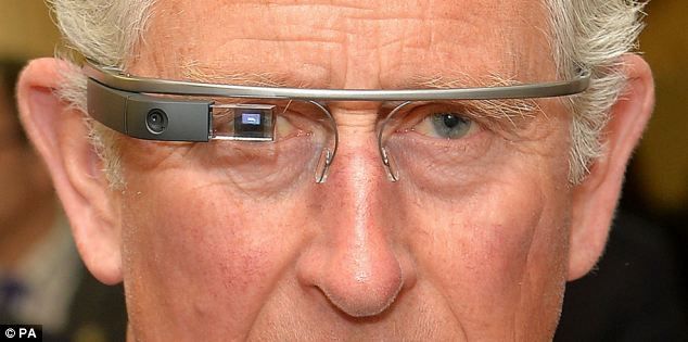 prince of wales era king charles google glass demo, 2014