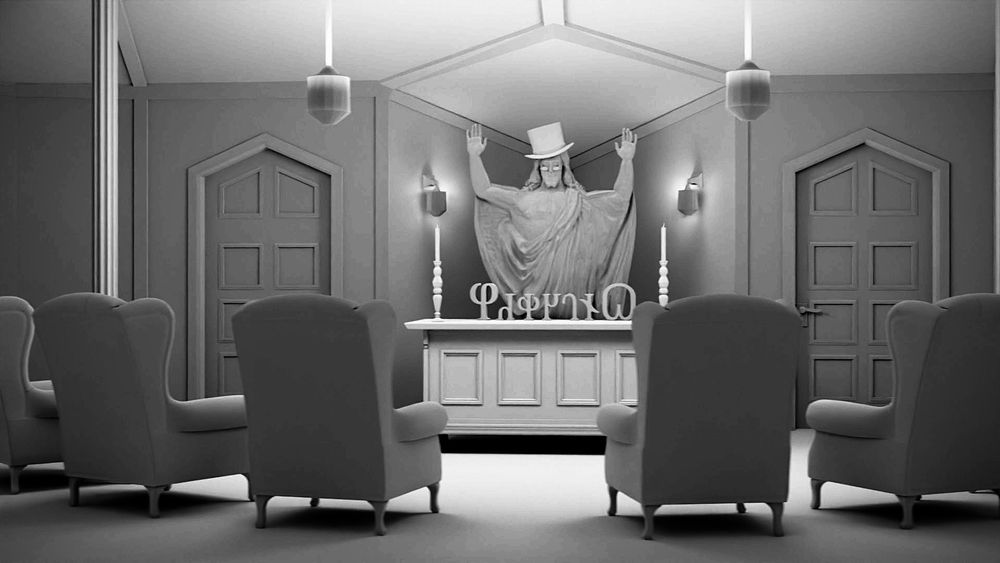 A 3D rendering art piece based on Mormon doctrine and the film Heretic
