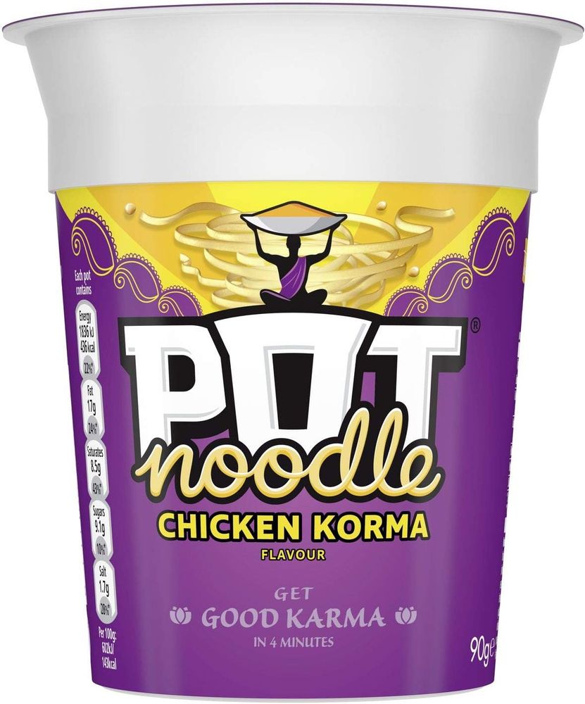 Chicken Korma Pot Noodle.