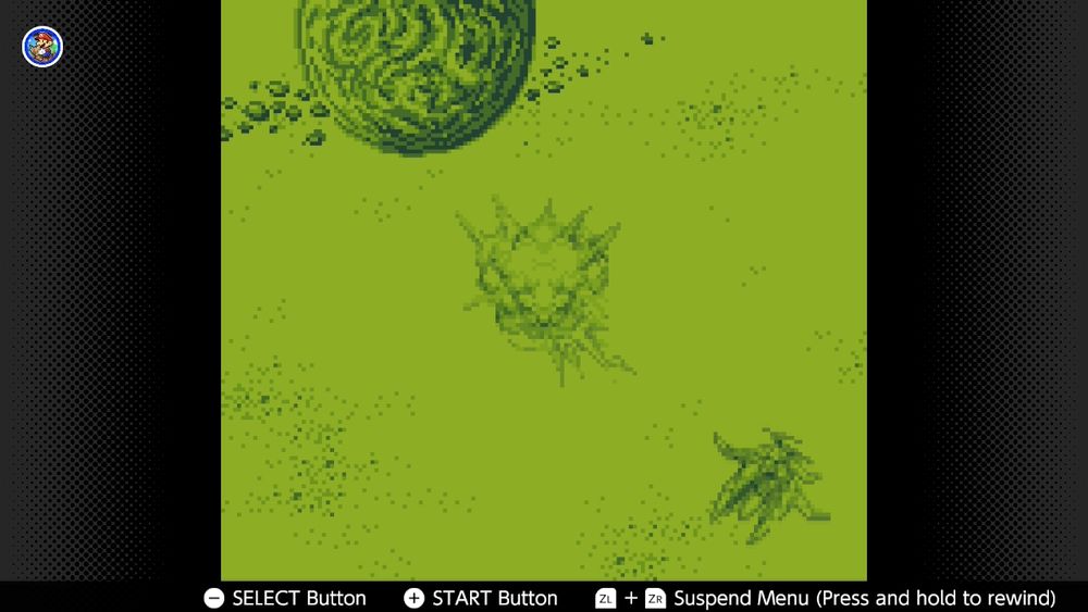 An image from a cutscene in Gradius: The Interstellar Assault showing your ship escaping an explosion with a planet in the background, similar to the Super Metroid intro.