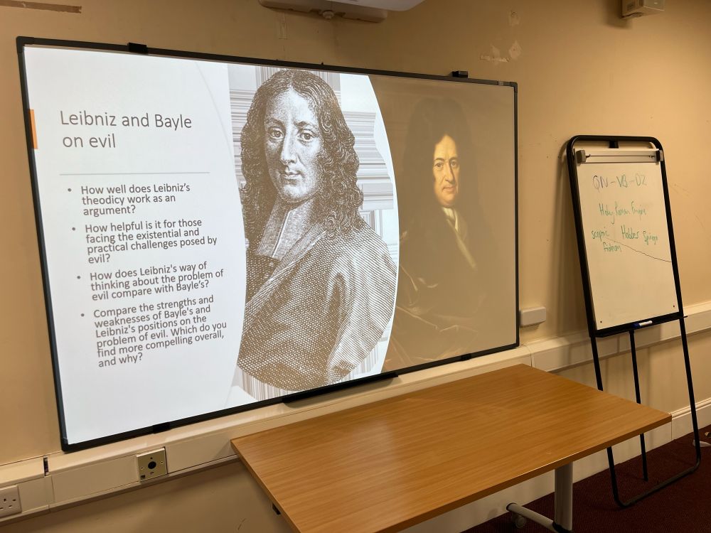 PowerPoint slide on Pierre Bayle and Gottlieb Leibniz on evil