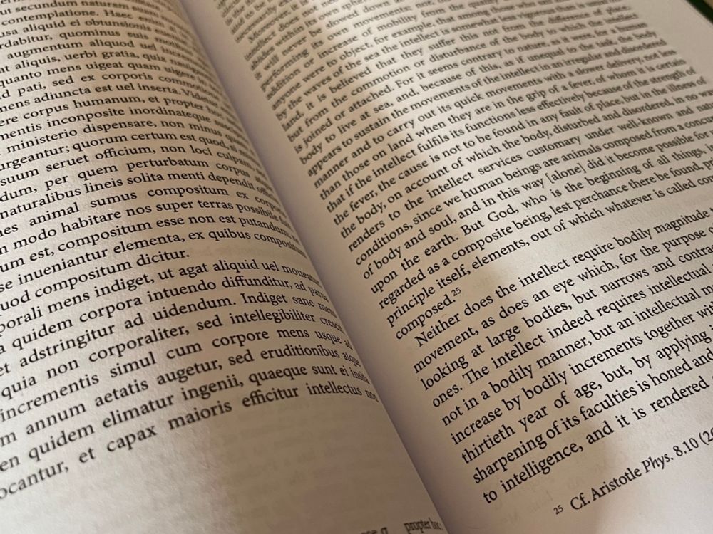 Page from Book 1 of Origen’s On First Principles, with Rufinus’ Latin and John Behr’s English translation facing it.