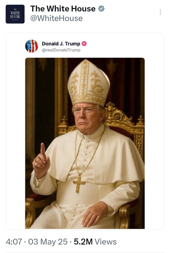 AI image of trump as the pope