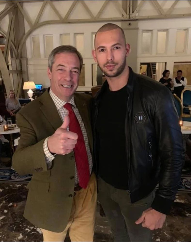 Nigel farage with andrew tate