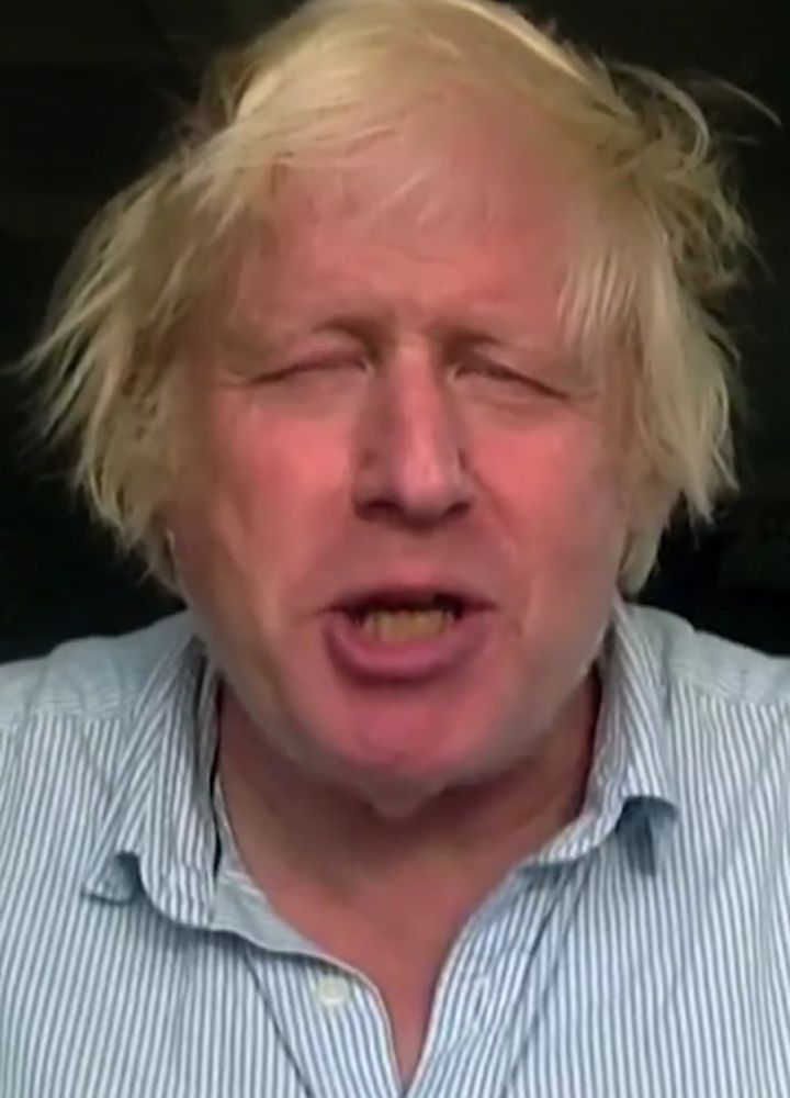 Photo of boris johnson looking like a deranged scarecrow