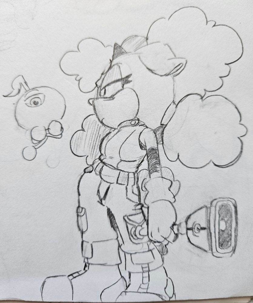 Lanolin is probably one of the more tike consuming characters to draw due to the amount of detail she's designed with. I'd argue Vector's easier to draw because the gold chain and shoes is all you have to worry about rather than Lanolim's clothing, bell, and wooly hair.

I also included Maggie because not a lot of people draw Wisps nowadays, nor pair the Wisp with Lanolin. Did you know they share the same personality? I think that's cool!