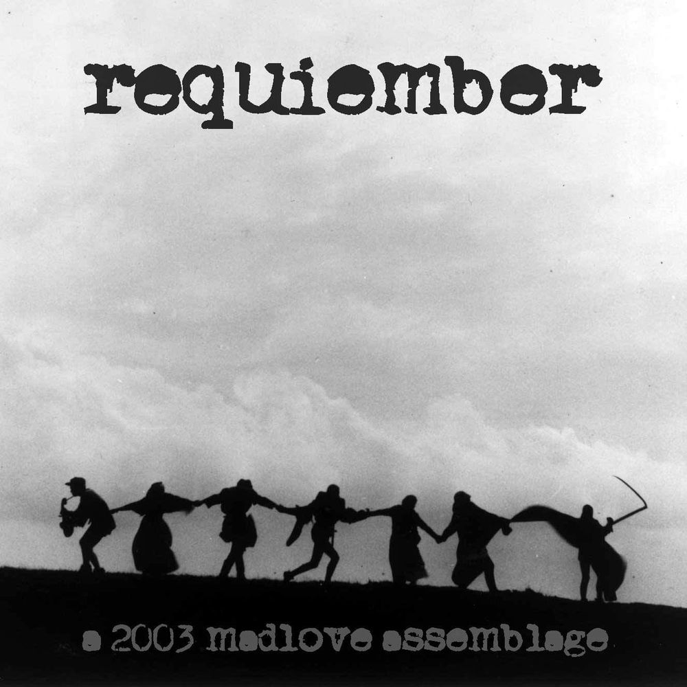 28 days, 6 hours, 42 minutes, 12 seconds. That is when the world will end.
requiember was inspired by seeing UK post-punk band, Killing Joke play their hit, Requiem (meaning: a song for the dead) at Richards On Richards on Remembrance Day in 2003. Frontman Jaz Coleman (who's also a classical composer and multi-instrumentalist) is a forbidding figure and that night he resembled an angry Herman Munster in green face-paint and shredded clothing. Sometime early in the show, he spoke for the first time referencing something that had been on everyone's minds on that day of remembrance: Bush and Blair's invasion of Iraq, with Canada's tacit assistance, earlier in the year. What he said, to the audience's howling approval was, "Fuck the fascist US of A!" It didn't bring anyone back but it was cathartic for the living.

This assemblage, begun the next day and edited and pasted together in rudimentary fashion with soundforge and the roxio cd burning program on my first computer, was my further attempt at catharsis in a month associated with death, both real and symbolic.

the mixcloud player jumps to something random immediately at the end, so when the ghost of Joe Strummer has spoken, it's curtains