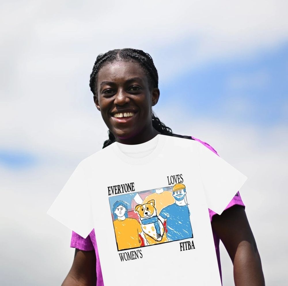 Definitely real photo of Michelle Agyemang wearing our fabulous tee in white