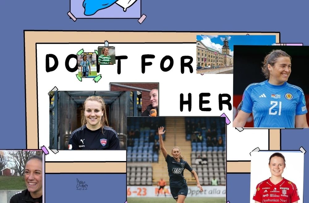 Do it for her amongst photos of players with a Sweden and SWPL connection 