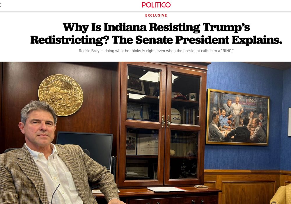 Why is Indiana resisting Trump's Redistricting? The Senate President Explains. 