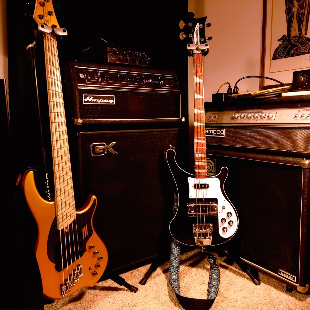 Basses-es. Es.

Dingwall
4003
Ampegs
Darkglass