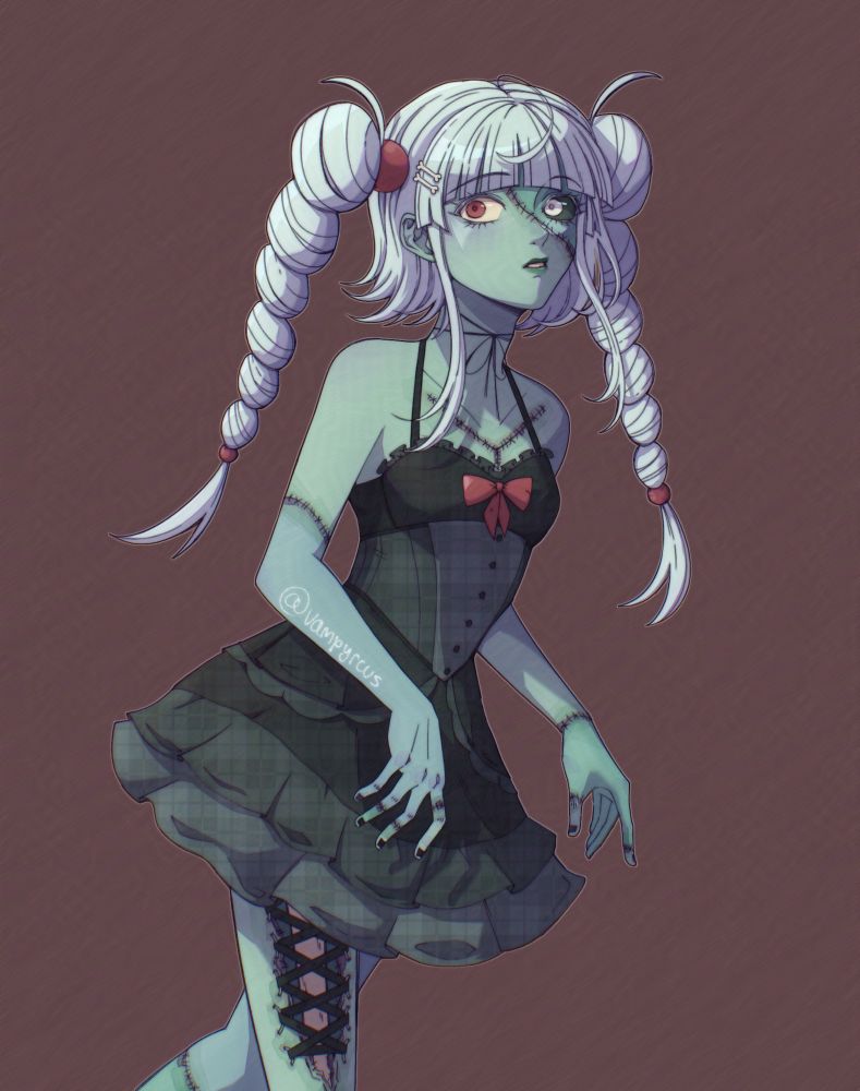 Digital drawing of a zombie girl