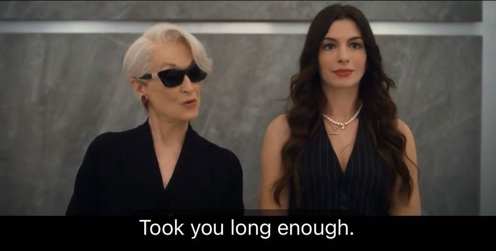 Meryl Streep and Anne Hathaway in the upcoming The Devil Wears Prada sequel 