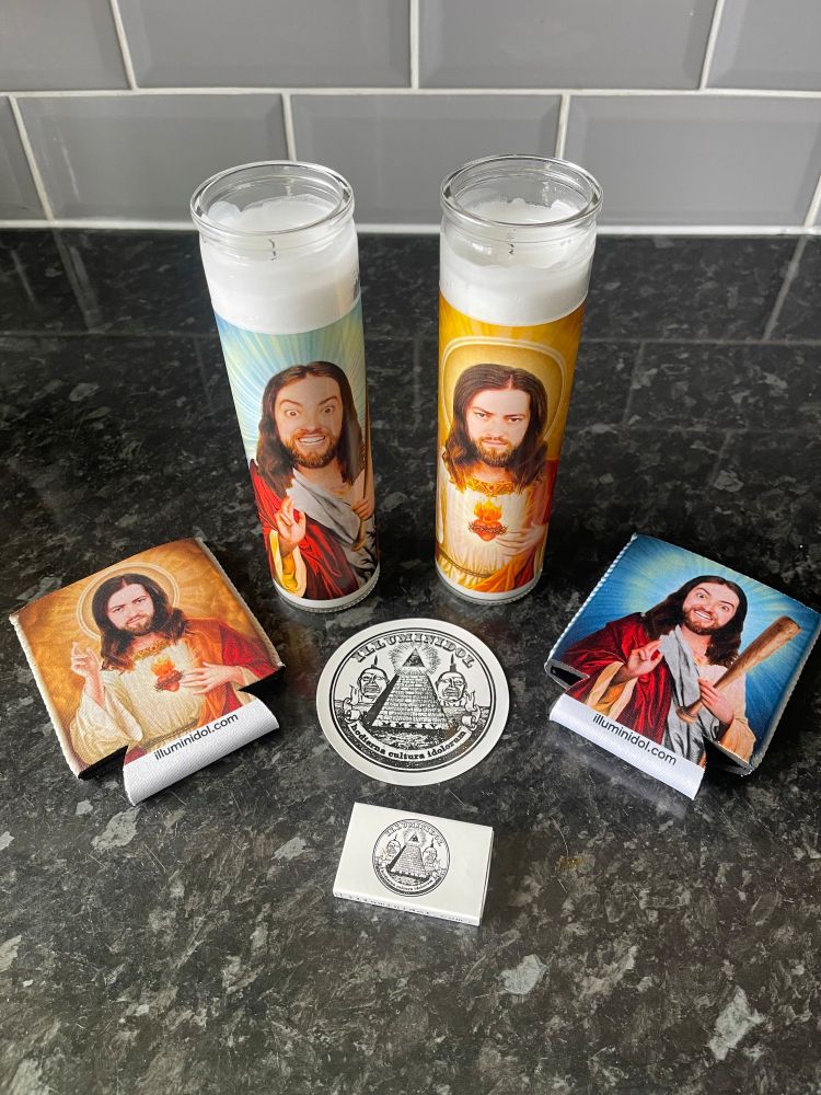 Prayer candles custom themed for TikTok Jesus