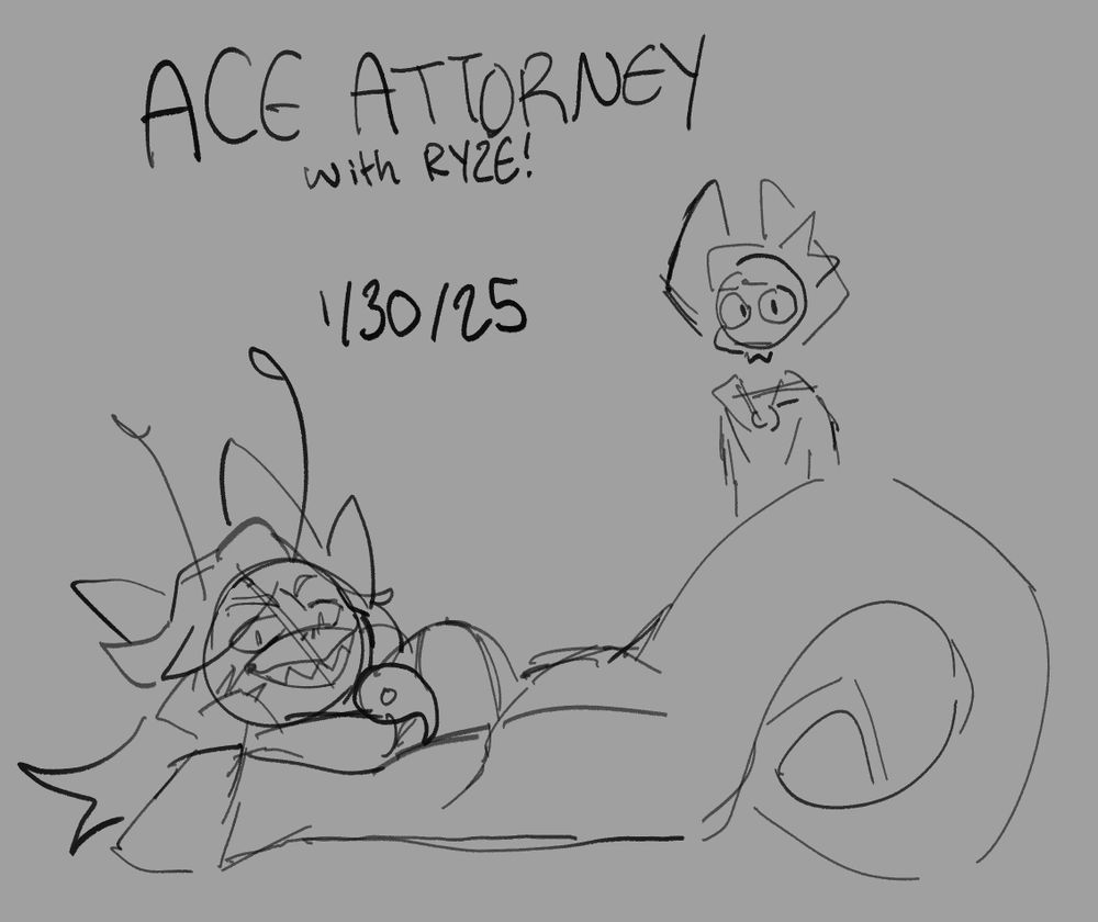 a stream promo of ryze as Mia fey and Dox as phoenix wright