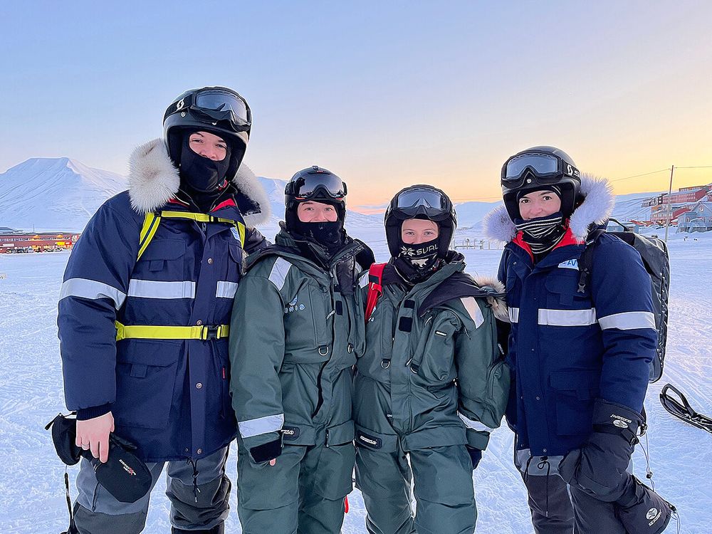 Researchers and students on Svalbard.