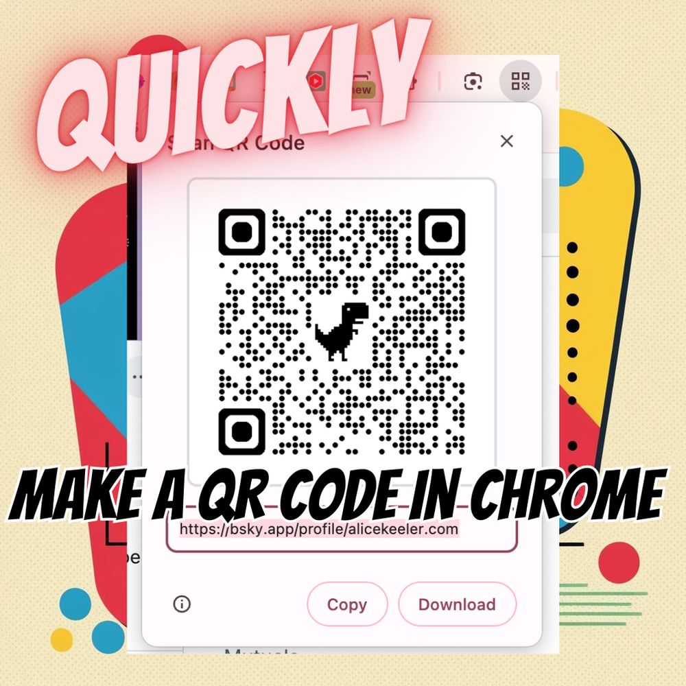 Decorative graphic with a qr code