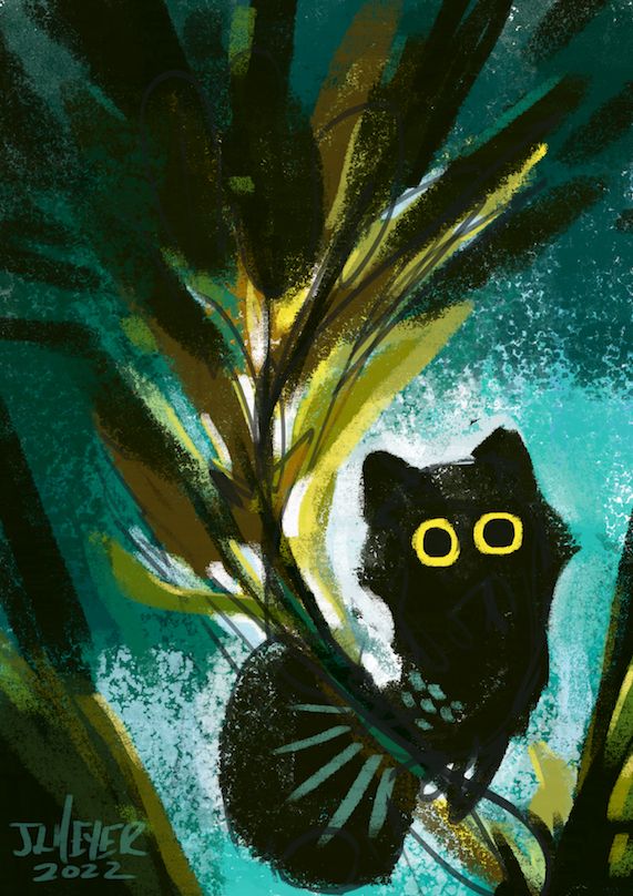 The void does look back. Its yellow eyes keep staring in a sea of blue