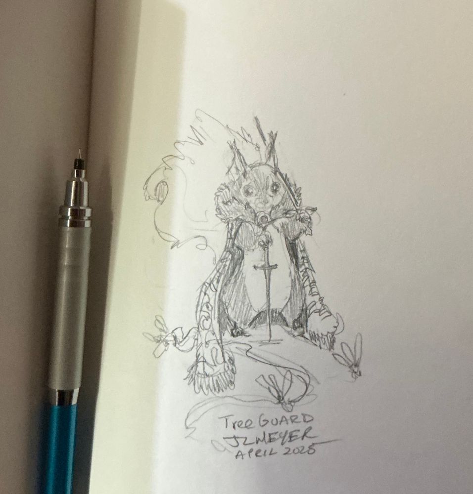 Squirrel with 2 swords 