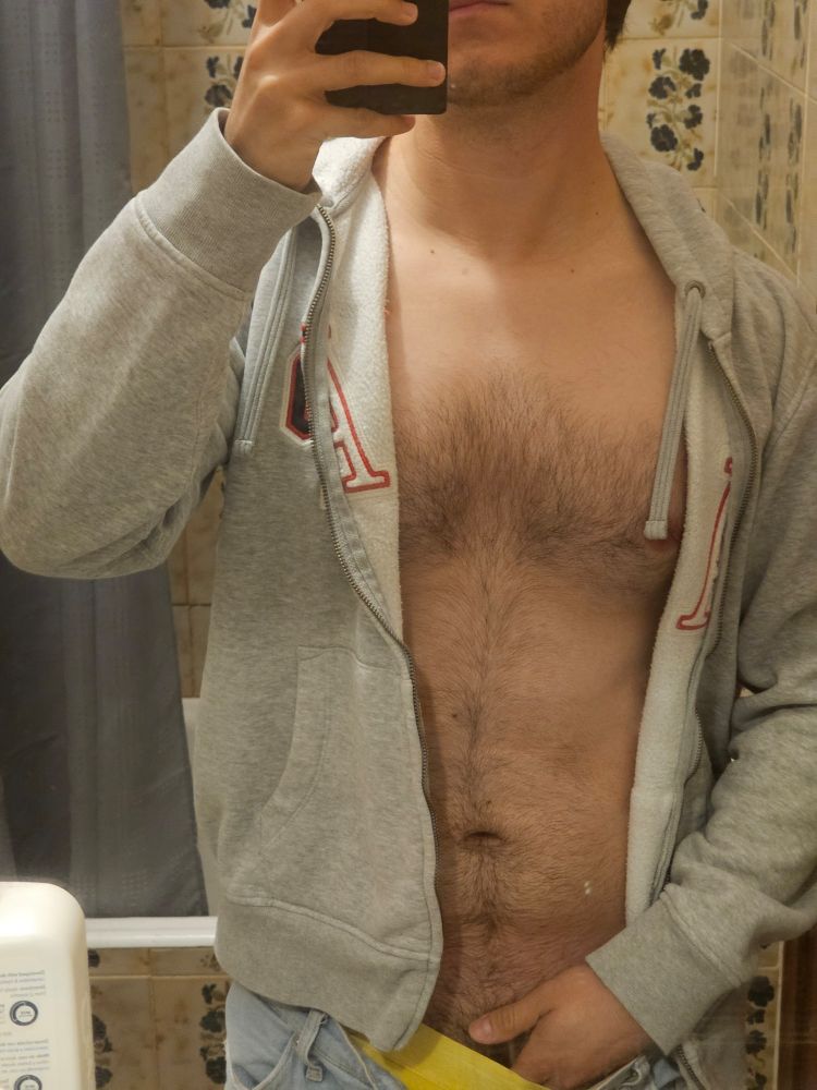 Just a gay guy, shirtless - shocking, i know - who does not want to do any labour, thank you