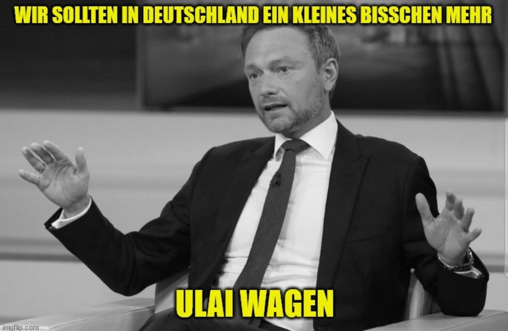 Christian Lindner Meme. "Wir sollten in Deutschland ein kleines bisschen mehr Ulai wagen."