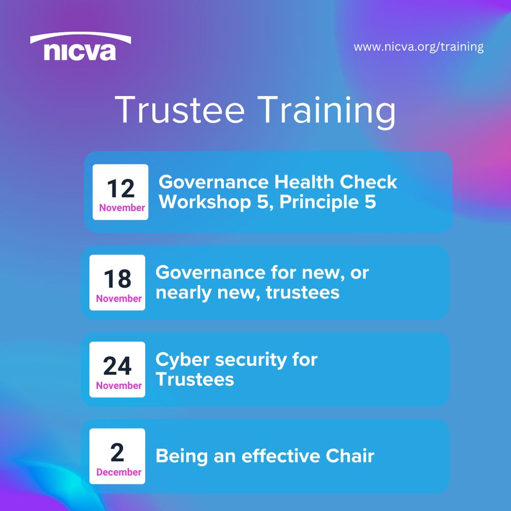 Graphic for NICVA's upcoming governance training