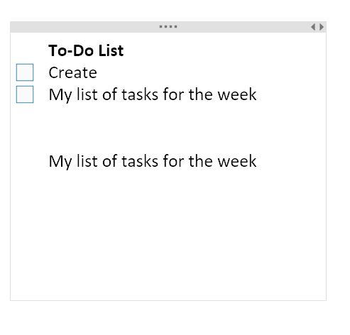Gibberish to do list