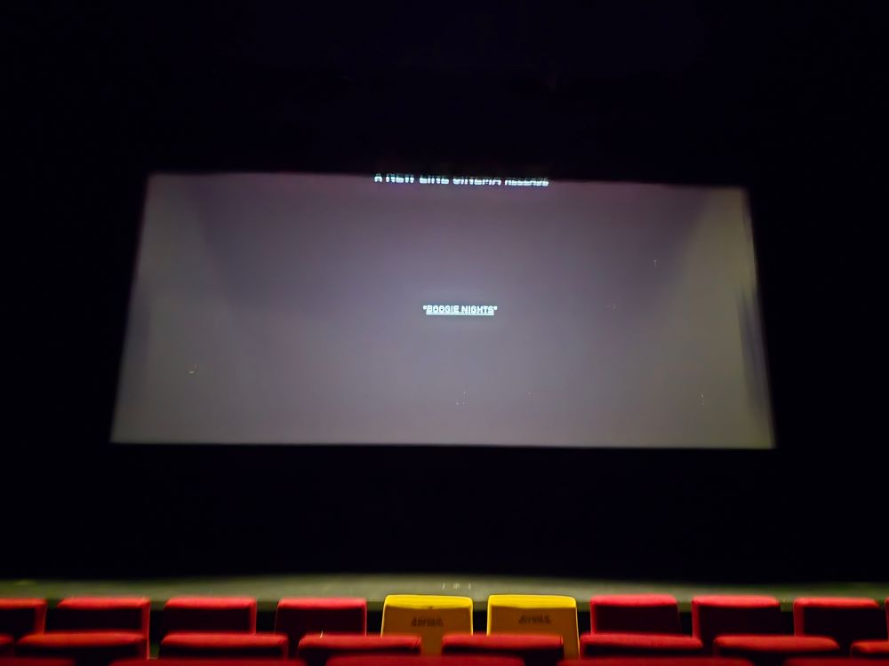 End credit title for Boogie Nights film showin at TIFF Lightbox theatre.