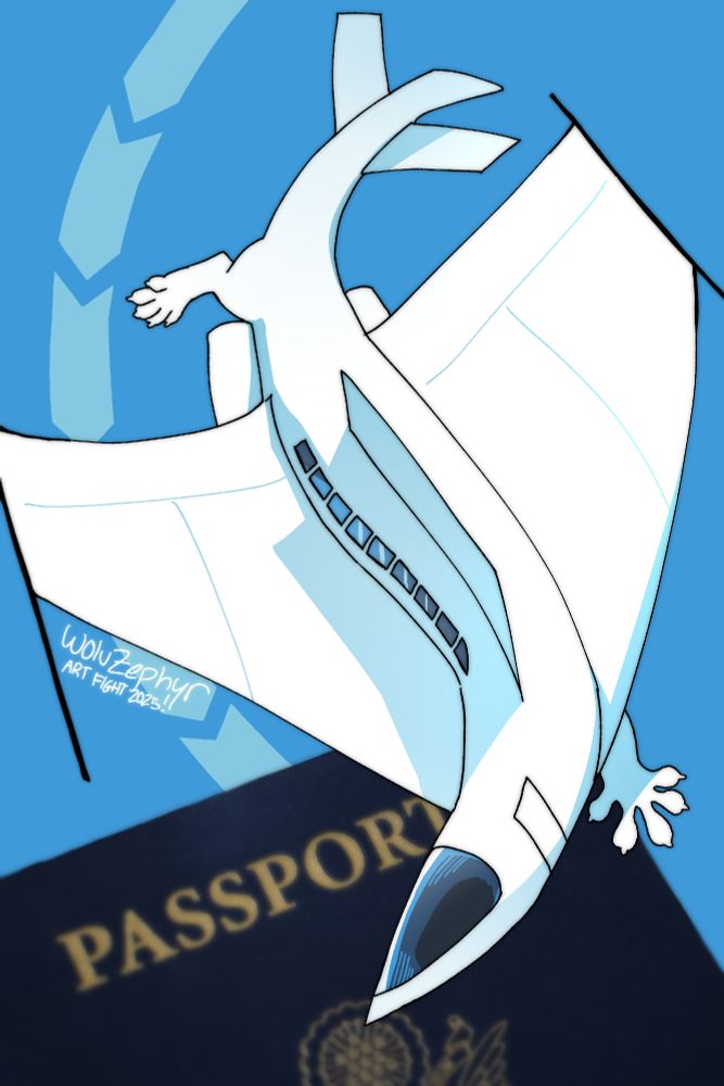 An attack for Postage on Art Fight. An OC named Airpane.