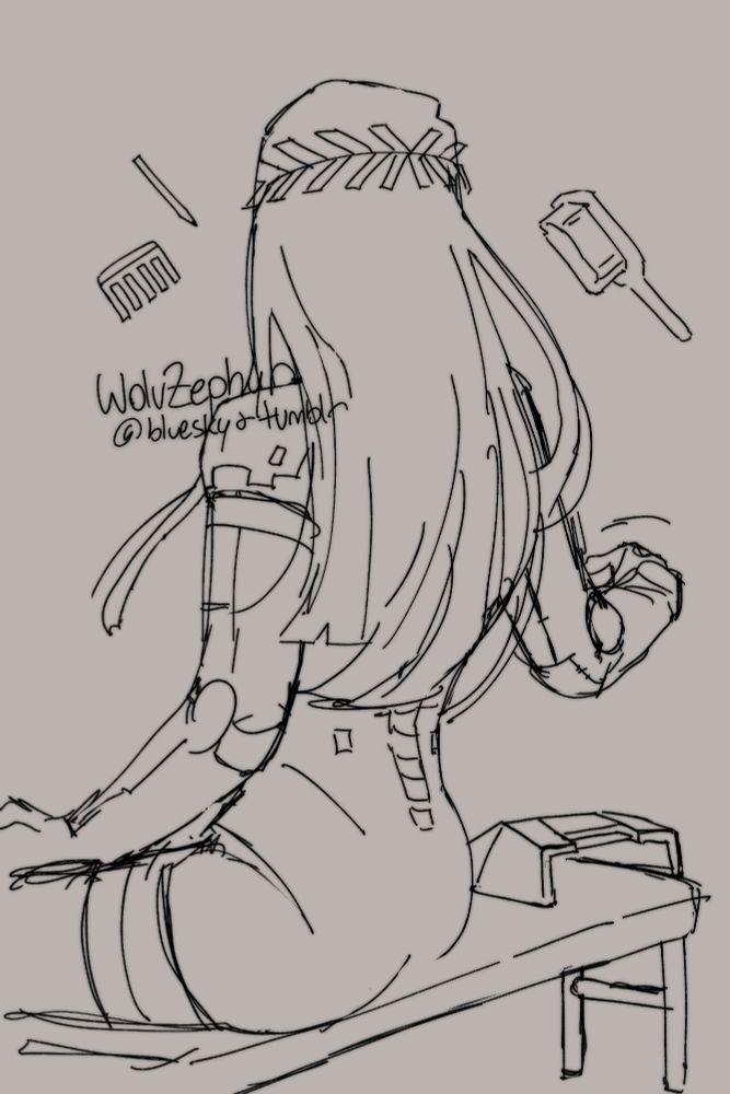 Falke levitating some brushes and an eyeliner pencil.