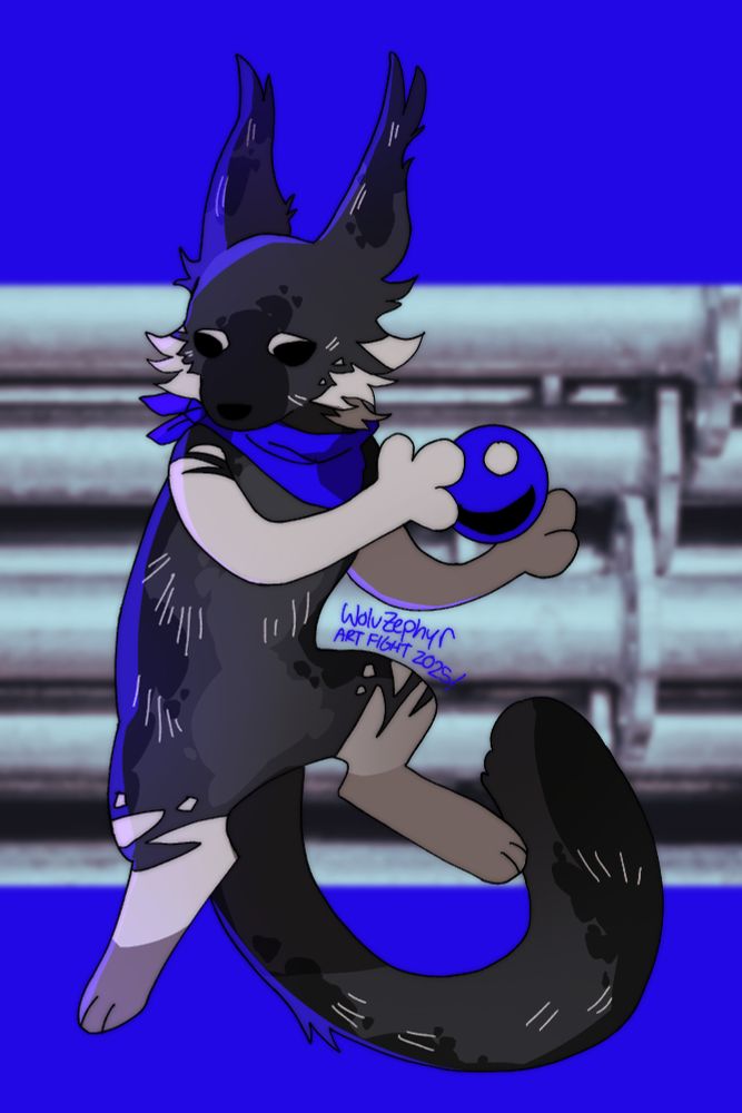 An attack for Lynxfrost13 on Art Fight. An OC named Holding Steadfast.