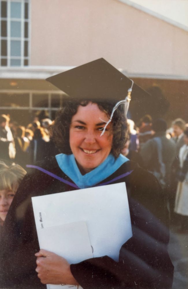 My favorite photo of my mother on the day she received her Masters degree.
