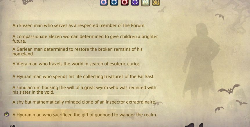 "A hyuran man who sacrificed the gift of godhood to wander the realm."