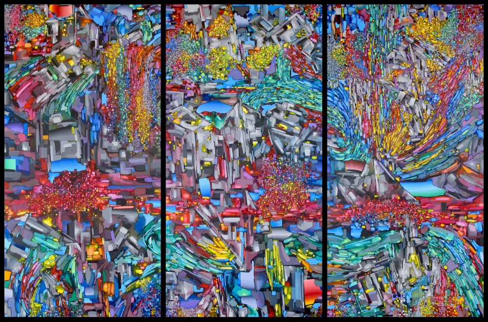 An abstract triptych.