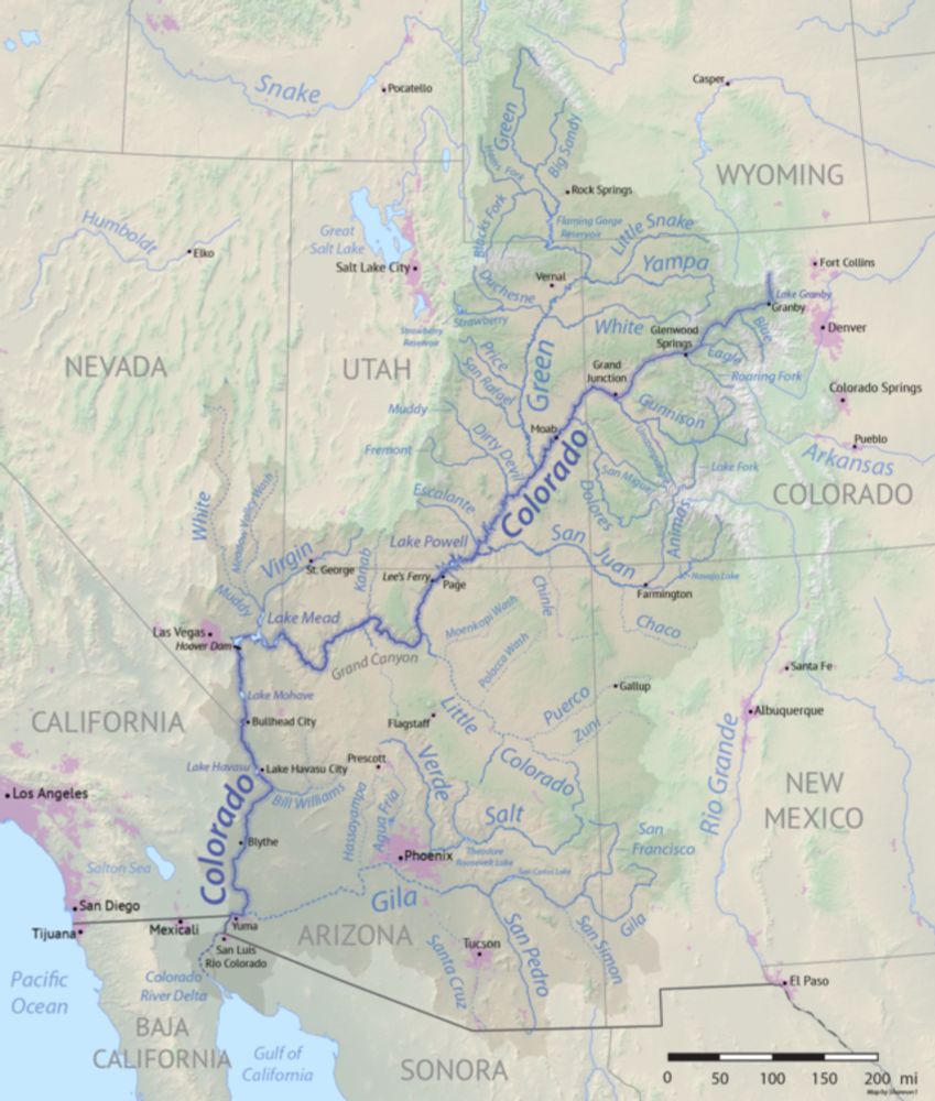 Map of the Colorado River drainage basin, created using USGS data. By Shannon1 Creative Commons Attribution-Share Alike 4.0 Click the link to read the guide on the Arizona State University website:…