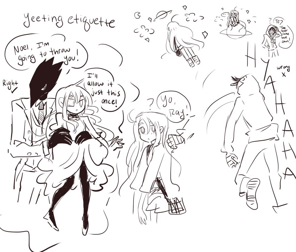 Doodle comic about Caron and Noel and Zack and Ray
