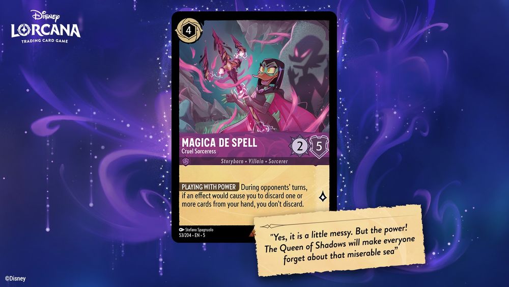 Bonus flavour text for Disney Porcana card Magica De Spell - Cruel Sorceress