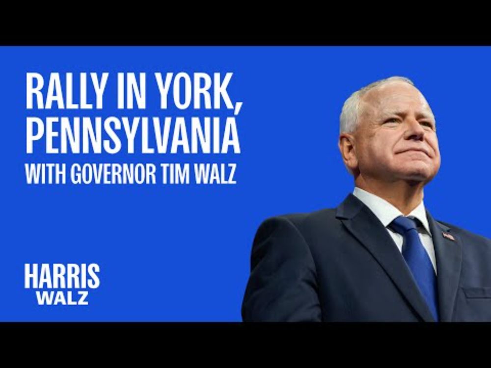 Governor Tim Walz Rally in York, PA | LIVE