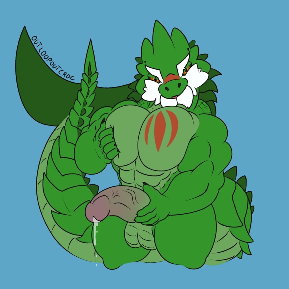 Croc is having some pleasure time