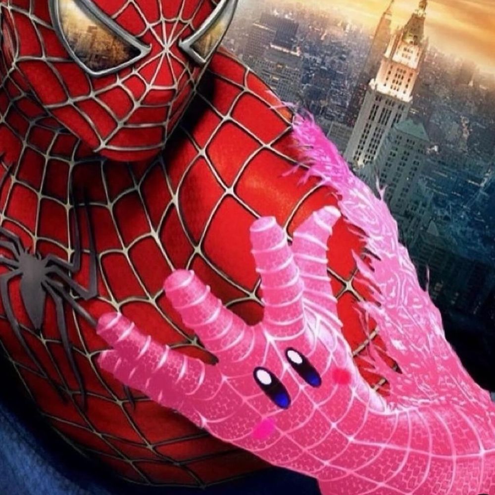 spiderman being taken over by venom-like kirby 